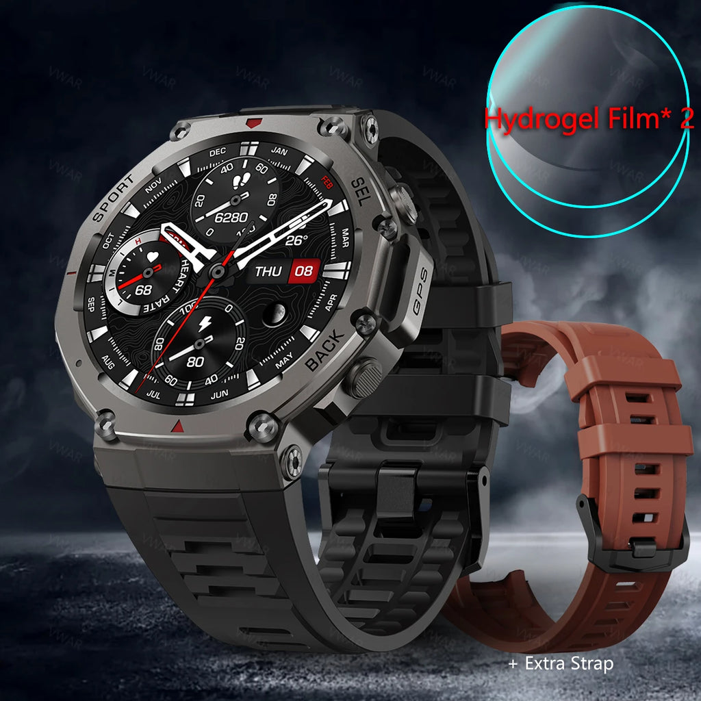 VWAR T-Rex3 Compass Altimeter Military Smartwatch 50m Waterproof Built-in GPS