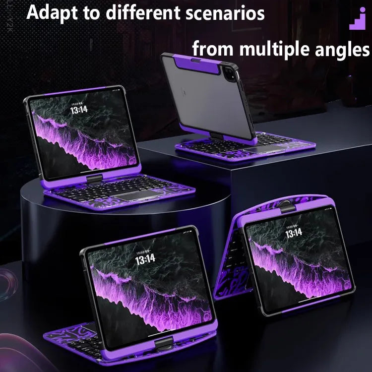 Case with Keyboard for IPad 11th Gen A16 2025 Air11 Inch M3 M2 10th Air7 6 5 4 10.2 9th 8th 7th Pro 11Transparent Backlit Case.