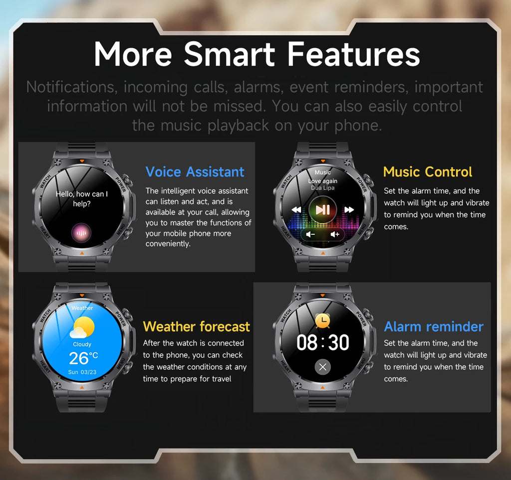 MEVADEN Large Screen  Sports Fitness Tracker Health Monitor Smart Watch