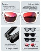 AI Sony 8MP Smart Sunglasses Photo Video Shooting Recognition Translation Wifi Bluetooth Music Play