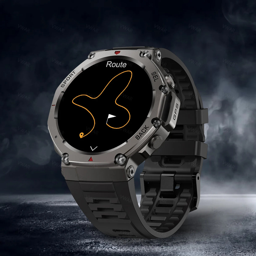 VWAR T-Rex3 Compass Altimeter Military Smartwatch 50m Waterproof Built-in GPS