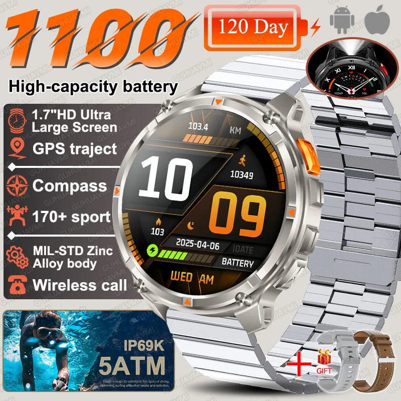 2026 New T-Rex3 Ultra Waterproof GPS Military Level Trek  Smart Watch
