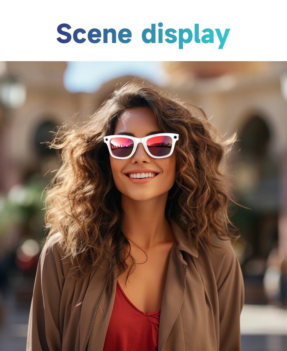 AI Sony 8MP Smart Sunglasses Photo Video Shooting Recognition Translation Wifi Bluetooth Music Play