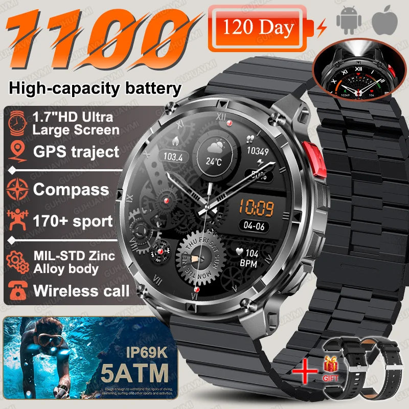 2026 New T-Rex3 Ultra Waterproof GPS Military Level Trek  Smart Watch