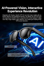 AI Sony 8MP Smart Sunglasses Photo Video Shooting Recognition Translation Wifi Bluetooth Music Play