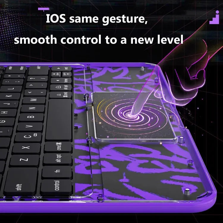 Case with Keyboard for IPad 11th Gen A16 2025 Air11 Inch M3 M2 10th Air7 6 5 4 10.2 9th 8th 7th Pro 11Transparent Backlit Case.