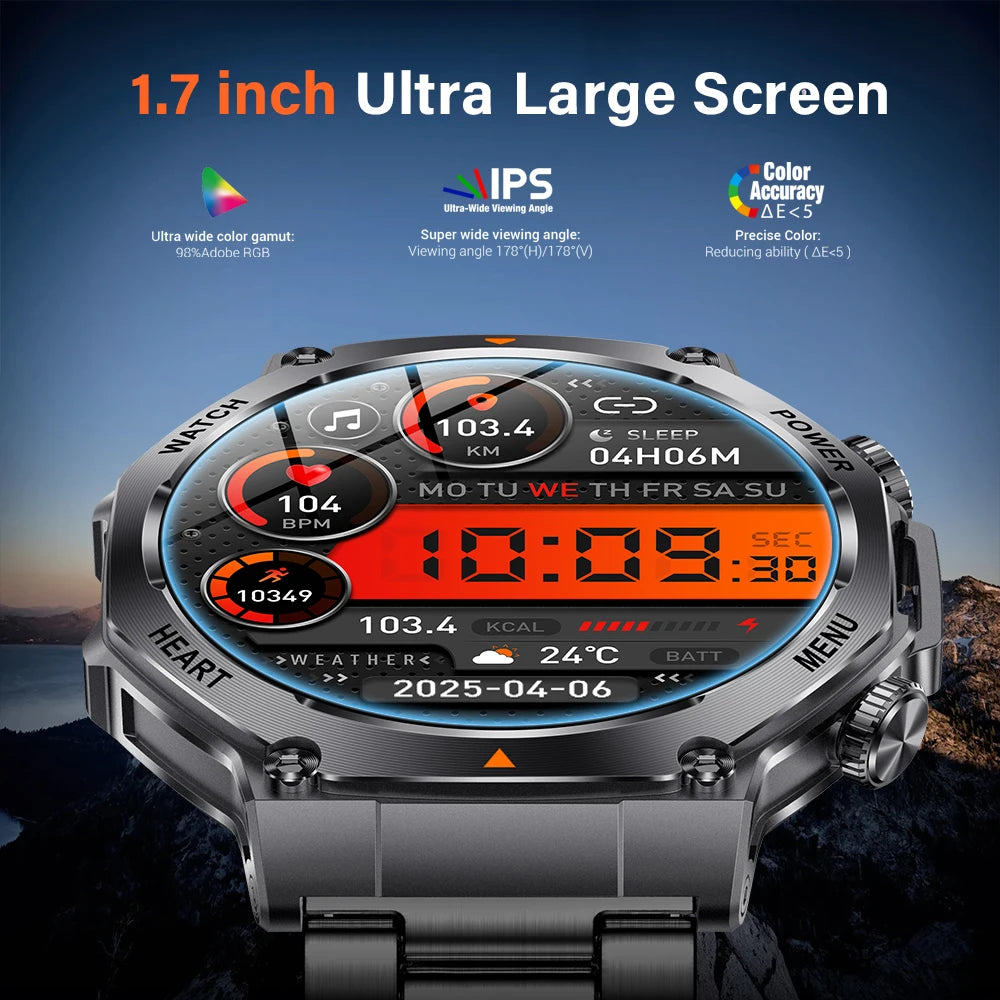 MEVADEN Large Screen  Sports Fitness Tracker Health Monitor Smart Watch