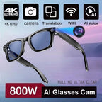 AI Sony 8MP Smart Sunglasses Photo Video Shooting Recognition Translation Wifi Bluetooth Music Play