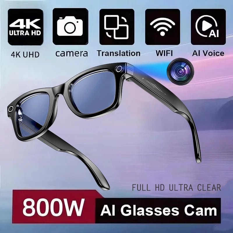 AI Sony 8MP Smart Sunglasses Photo Video Shooting Recognition Translation Wifi Bluetooth Music Play