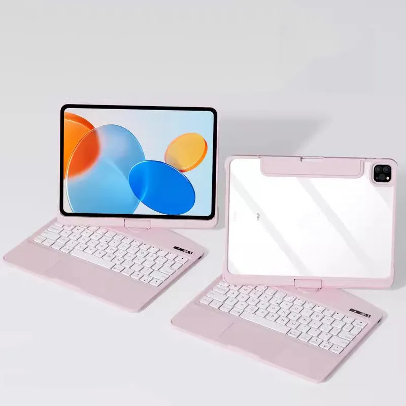 Case with Keyboard for IPad 11th Gen A16 2025 Air11 Inch M3 M2 10th Air7 6 5 4 10.2 9th 8th 7th Pro 11Transparent Backlit Case.