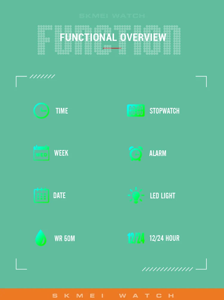 Digital Watches Colorful Light LED Waterproof for Kids