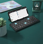 Mini Foldable Bluetooth Keyboard  Support 3 Devices  for Phone Tablet.
