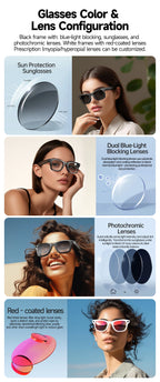 AI Sony 8MP Smart Sunglasses Photo Video Shooting Recognition Translation Wifi Bluetooth Music Play