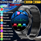 Nursing Grade Smart Watch Blood oxygen Blood Lipid Uric Acid ECG.