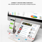 Mini Foldable Bluetooth Keyboard  Support 3 Devices  for Phone Tablet.