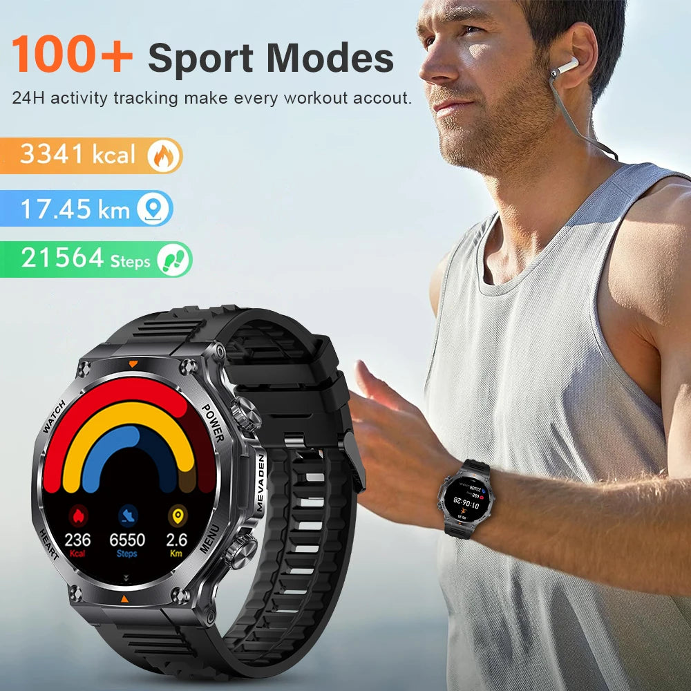 MEVADEN Large Screen  Sports Fitness Tracker Health Monitor Smart Watch